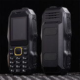Teléfono resistente W2025 con doble SIM 32MB+32MB Bluetooth Linterna Bocina grande En espera prolongada Pantalla de 2.0 pulgadas 5800mAH