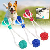 Multifunktions-Pet-Molar-Beißspielzeug mit Saugnapf Haustierbedarf Gummiball Haustier-Spielzeug