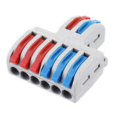 10pcs SPL-62 Two Groups of Parallel One-in and Three-out Splitter Terminal Wire Connector