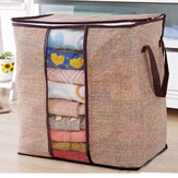 Janolia  Foldable Clothes Storage Bag Clothes Quilts Divider Organizer High Capacity Folding Bamboo Bags Bed Under Closet