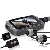 Câmera de Moto Dupla DVR 3 Polegadas WiFi 1080P+1080P FHD Vista Dianteira e Traseira à Prova d'Águarproof GPS Driving Video Recorder