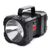 Holofote LED Super Brilhante de Cabeça Dupla, Forte e Recarregável por USB, Potente Luz de Busca, Lanterna de Trabalho, 3 Modos de Flash LED