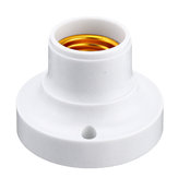 Adaptador de soquete de lâmpada de plástico redondo com base de rosca de 70 mm de diâmetro, 6A, branco AC250V E27.