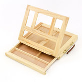 Столик для рисования из сосновой древесины с выдвижным ящиком, настольная стойка для живописи, ремесла и эскизов, прочная доска для рисования