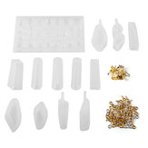 129Pcs/Set Crystal Epoxy Silicone Pendant Mould Kit Transparent Jewelry Making Mold for DIY Crafting Decorations  