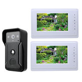 ENNIO 7-дюймовый проводной видео-телефон домофонный набор с 1-камерой и 2-монитором, ночное видение домофона