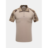 Outdoor Bionic Multicolor Camouflage Tactics T-shirts Men's Quick Drying Lapel  Casual Sports Tops