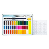 XM Οικοσύστημα Deli 24/36 Σταθερά χρώματα  Σετ Μεταλλικό Κουτί Με Ζωγραφιές Νερού Χρώματα ,Εργαλεία Ζωγραφικής Τέχνης Πιγμέντα. Προμήθειες 73876/73877