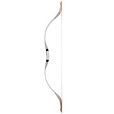 Arco de tiro para adultos de 30-70lbs Arco longo branco de couro tradicional com arco recurvo de caça Suporte de tiro com arco