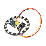 Geekcreit WS2812 Light Ring Electronic Maker Student Education ESP8266 ESP01S 01 RGB LED Smart Wifi Kit Christmas DIY