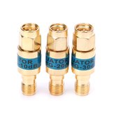 3Pcs 30DB 2W 0-6GHz Golden Attenuator SMA-JK Male to Female RF Coaxial Attenuator