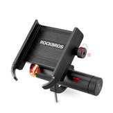 ROCKBROS YQ-001 Lenker- / Rückspiegelhalter Typ Für 3,5-6,5-Zoll-Telefone Radfahren im Freien 360 ° drehbarer, wiederaufladbarer USB-Handyhalter Fahrrad-Handy-Clip 