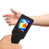 Draagbare Handheld Infrarood Warmtebeeldcamera met een thermische beeldresolutie van 24*32 pixels en een digitaal LCD-display van 2.4 inch. Dit instrument meet ook de temperatuur met een thermometer.