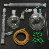Kit de vidraria de laboratório de destilação a vácuo de 1000 ml com junta 24/29 para escola, fábrica e laboratório científico