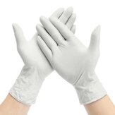 100 pcs White Thickness Disposable Nitrile Latex Gloves Waterproof Kitchen Safety Food Prep Cooking Glove 