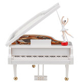 Menina bailarina vintage dançando na caixa de música do piano, presente de Natal, presente do Dia dos Namorados, decoração para casa