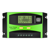 Controlador de Carga Solar MOHOO 30A 12V/24V 5V 3A Dual USB Painel Solar Regulador Display LCD