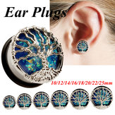 2 Pcs Tree of Life Tunnels Flesh Tunnels Ear Gauges Earring Plugs Body Piercing Jewelry