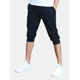 Summer Men's Casual Sports Shorts-pants Pure Color Cotton Thin Breeches