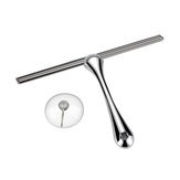 Stainless Steel Clear Handle Bathroom Shower Squeegee 10 Inch Blade Suction Cup Squeegee Glass Wall Cleaner Bath Stainless Steel Cleaning Brushes