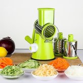 Cortador manual de legumes e frutas em espiral com moedor de utensílios de cozinha com 3 lâminas de aço inoxidável