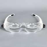 3.8X Bracket TV Reading Glasses Magnifier Loupe Goggles Headband Magnifying Glass with Phone Holder Glasses Case