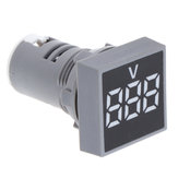 3pcs White 22MM AC 60-500V Voltmeter Square Panel LED Digital Voltage Meter Indicator Light