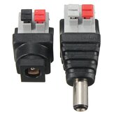 Connecteurs mâles et femelles LUSTREON DC 5.5 * 2.1mm Adaptateur secteur Câble pour bandes LED 12V