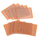 50 peças de placa de circuito impresso universal PCB 5x7 cm com passo de orifício de 2,54 mm, protótipo DIY de placa de papel de face única