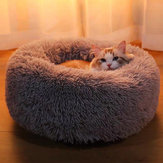 Круглый плюшевый домик для животных различных пород размером от 40 до 100 см, смягчённый и уютный, подходит для кошек и маленьких собак