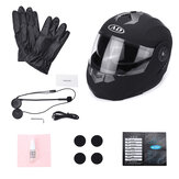 Шлем полного лица для мотоцикла с двойным визором с/без блютуз-гарнитурой и перчатками