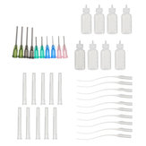 28 set di aghi dispenser punta smussata siringa, bottiglia di plastica spremi liquido per riempimento e misurazione liquidi applicatore di colla industriale