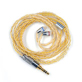 KZ Earphone Gold Silver Mixed Plated Upgrade Cable Headphones Wire for ZSN ZS10 Pro AS10 AS06 ZST ES4 ZSN Pro BA10