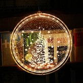 Árbol de Navidad 3D alimentado por batería LED Luz colgante de cadena Noche colgante Lámpara para guirnalda de interior Decoración del hogar