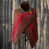 Multicolor Gestreepte Sjaals & Shawls Met Ronde Hals voor Vrouwen