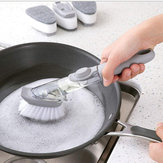 Автоматическая чистящая жидкость для мытья посуды губкой Щетка + 3 Щетка головки