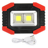 60W LED COB Solar Battery / USB Rechargeable LED Flood Light Waterproof Work Light Camping Hunting Emergency Lamp Flashlight