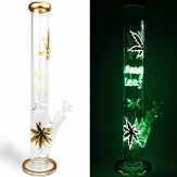 18 Inch Luminous Glass Joint Pipes Bubblers for Smoking Recycler Glass 