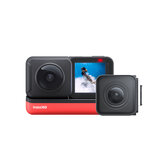 Caméra sportive Insta360 ONE R Edition avec prise de vue panoramique à 360°, étanche IPX8 et possibilité d'enregistrer des statistiques GPS