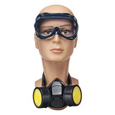 Dual Cartridge Gas Mask Eye Goggle Face Guard Protective Filter Respiratory Tool