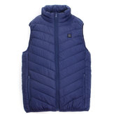 Electric USB Winter Heated Warm Vest Men Women 5 Heating Pads Coat Jacket Clothing