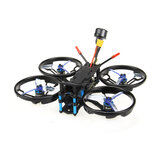 HGLRC Sector132 132mm F4 Zeus 3-4S Drone de Corrida FPV PNP BNF com Câmera Caddx Baby Turtle V2 1080P