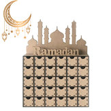 Календарь Адвента на Рамадан в стиле DIY с ящиками для 30 дней, стенд из ДСП, украшения