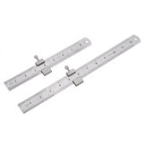 Drillpro 26mm Width 20/30cm Length Straight Ruler With Locking Stop Metric/Inch Woodworking Line Locator
