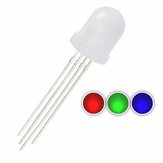 50PCS Frosted 10mm RGB LED Diode Licht Gemeenschappelijke Anode 20mA Tricolor Diffused Ronde Licht-Emitting Lamp