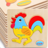 Fa puzzle-s cukis kartonállat okos gyermekkorai oktatási agytréner kocka feladvány formák kirakós játék ajándékok