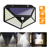100 LED Solar Powered PIR Motion Sensor Street Wall Light Outdoor Security Lamp