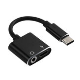 Bakeey 2in1 Stecker zu Buchse USB Type-C Buchse zu 3,5 mm Kabel Type-C Konverteranschluss Adapter Ladekabelanschluss für Smartphone-Kopfhörer für Samsung HUAWEI