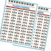 Διάγραμμα χορδών πιάνου 88 κλειδιών Debbie Chord-10 Πιάνο Οδηγός της λειτουργίας των δαχτύλων διάγραμμα για την πρακτική δαχτύλων