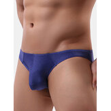 Männer dünne glatte Schnur-Bikinis Patchwork-Streifen-Gewebe-Beutel-Schriftsätze Breathable Nylon Unterwäsche